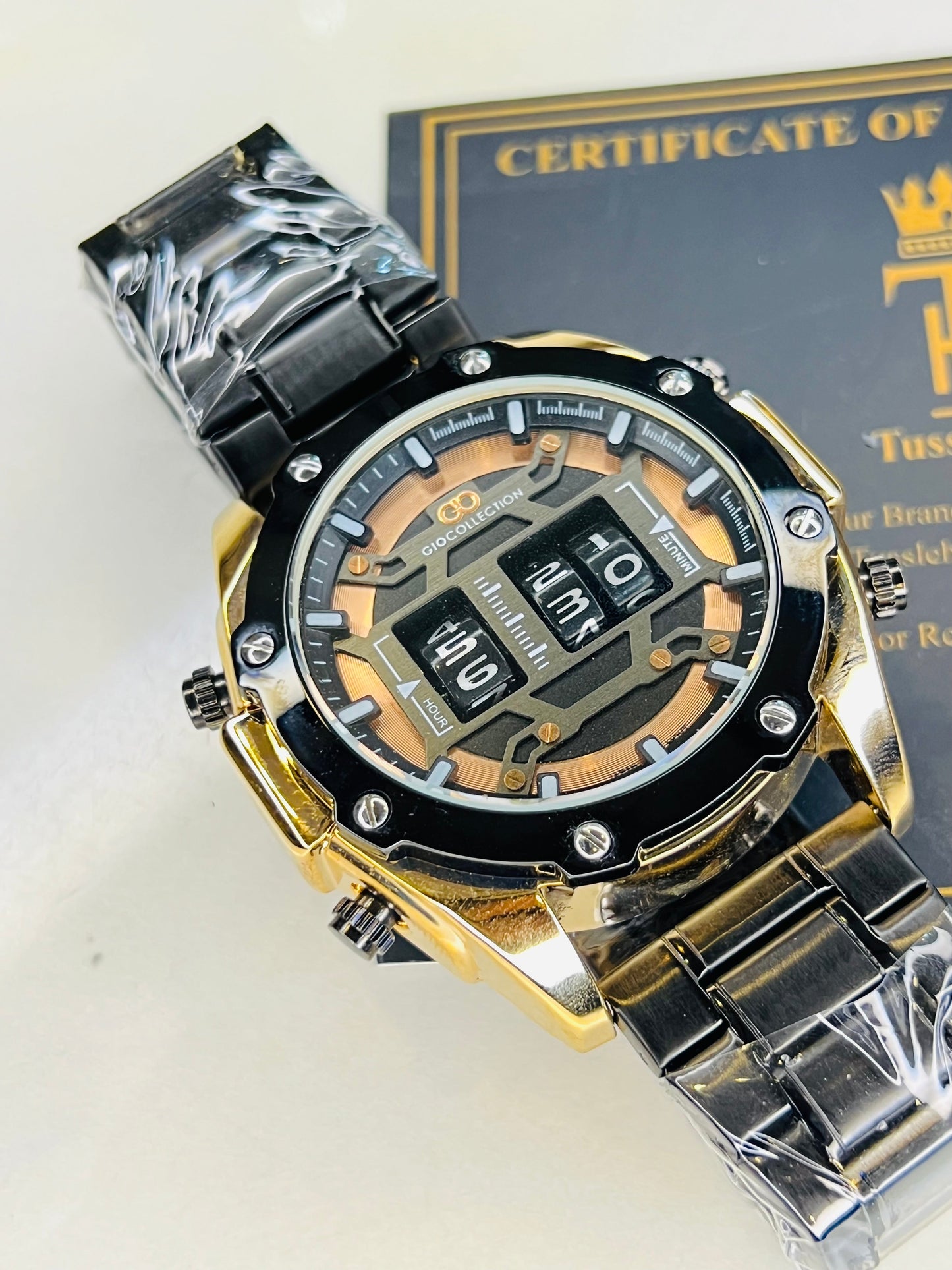 Black Copper Counter Spinning Watch