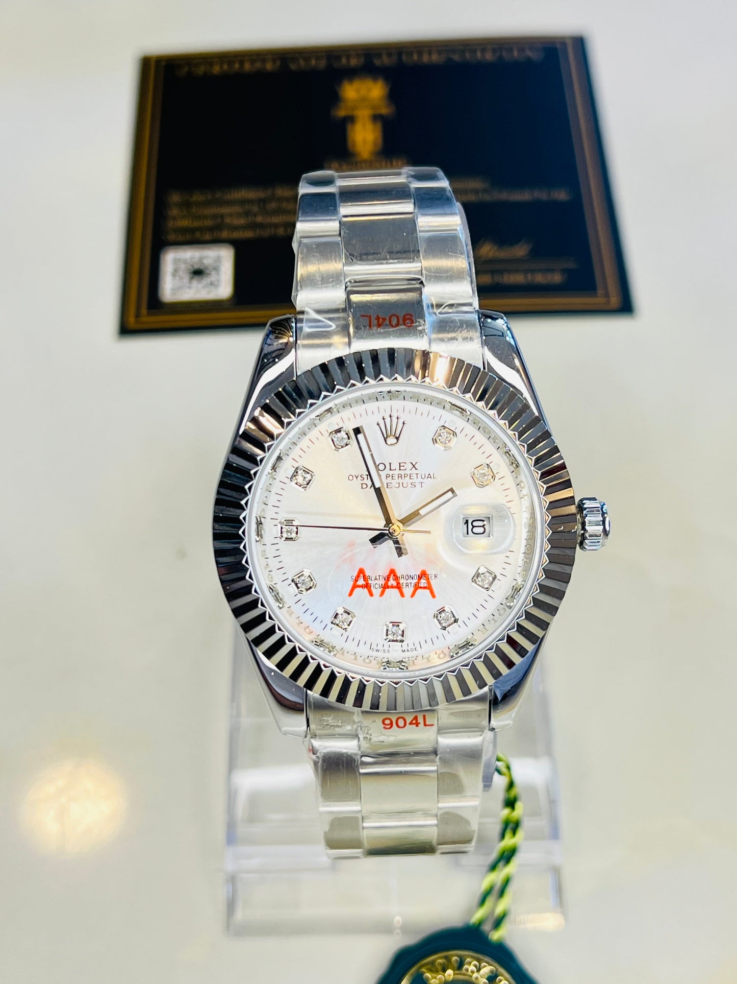 Date Just Silver White Dial Oyster Bracelet Master Clone Watch