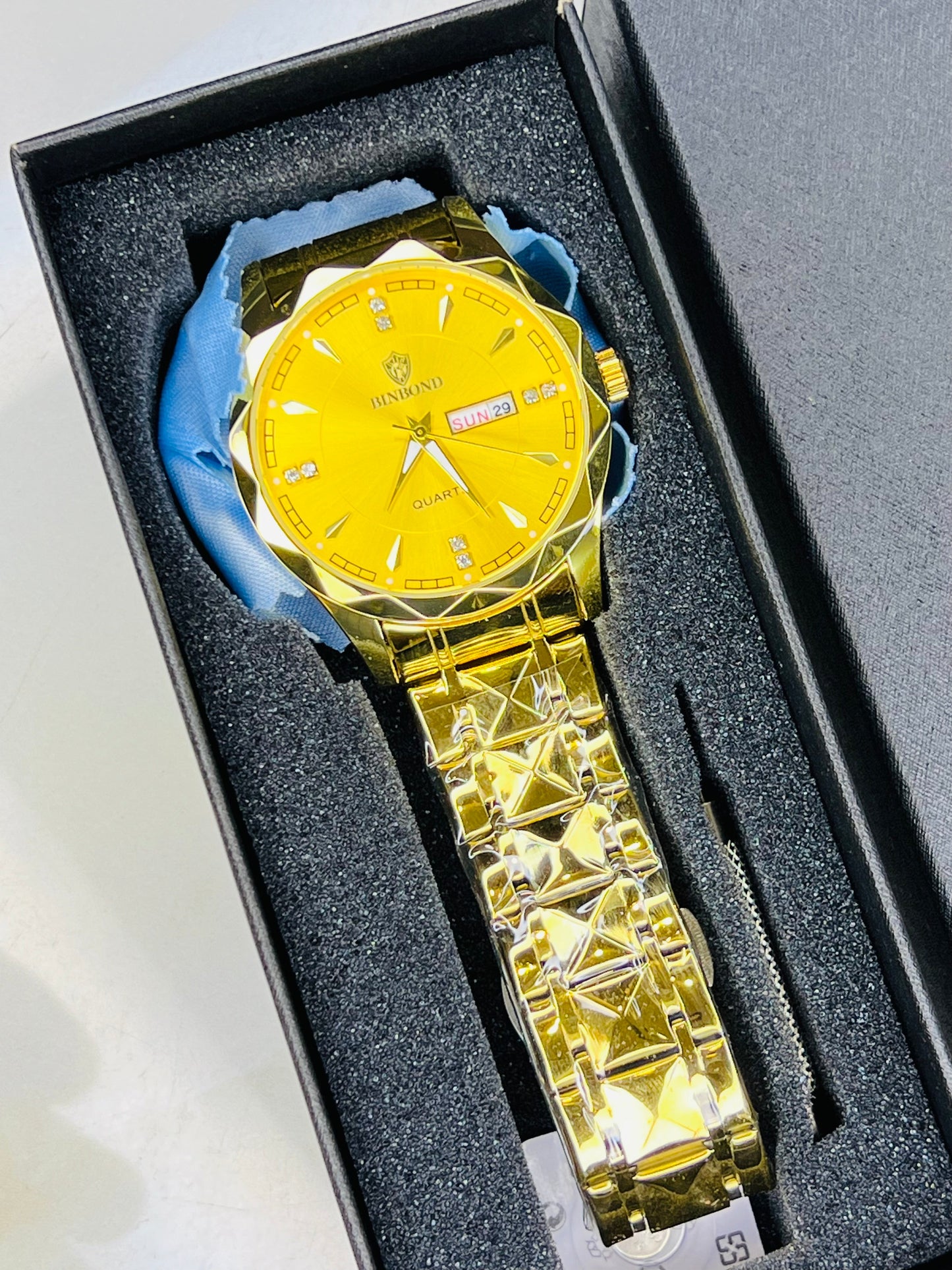 All Gold Binbond Prism Dial Watch