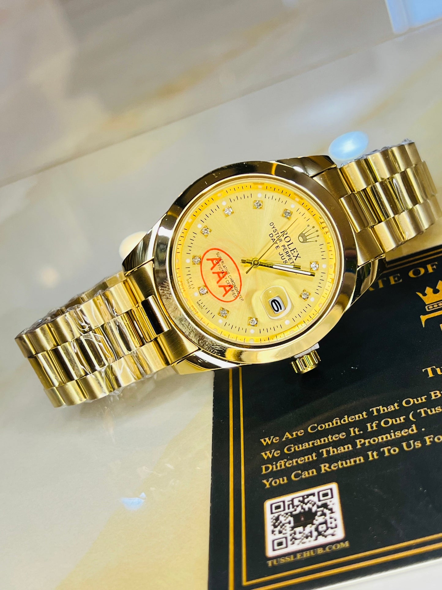 All Gold Plain Bezel Date Just Watch