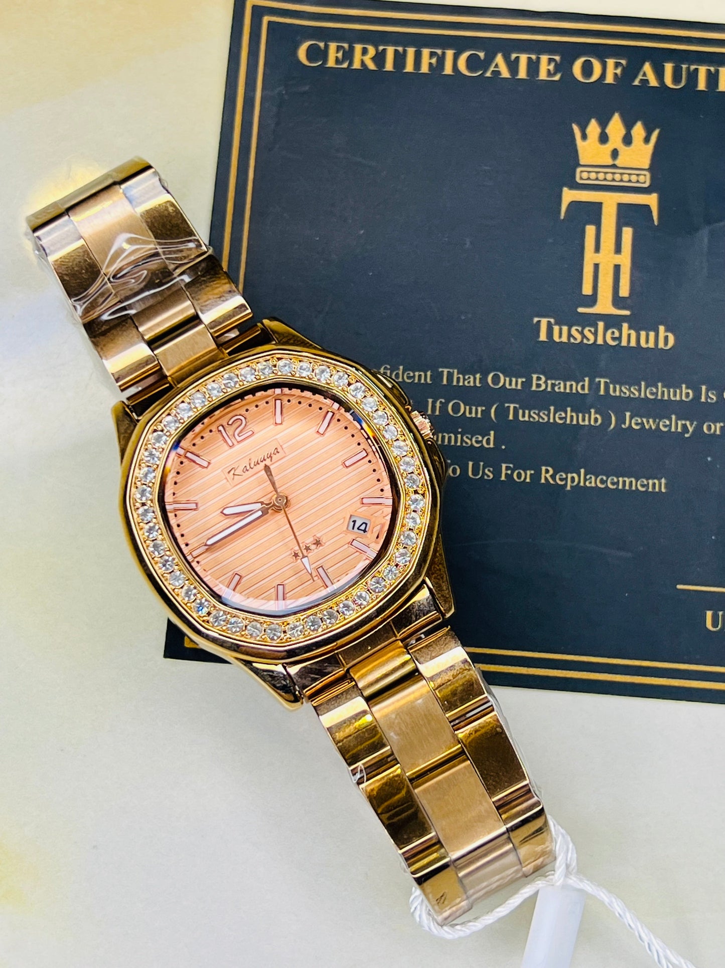 Rose Gold Nautilus Zircons Kaluuya Watch For Her