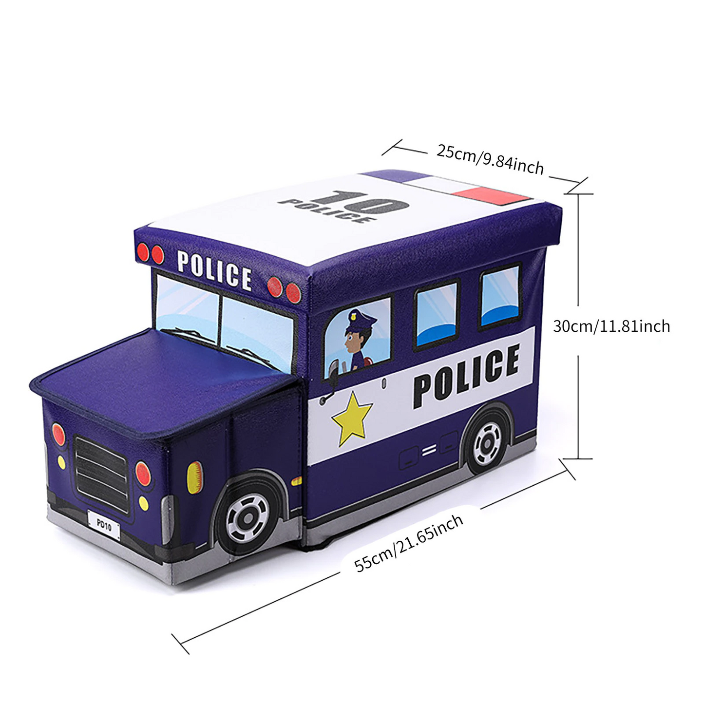 Bus Shape Storage Box (Red) – School Van