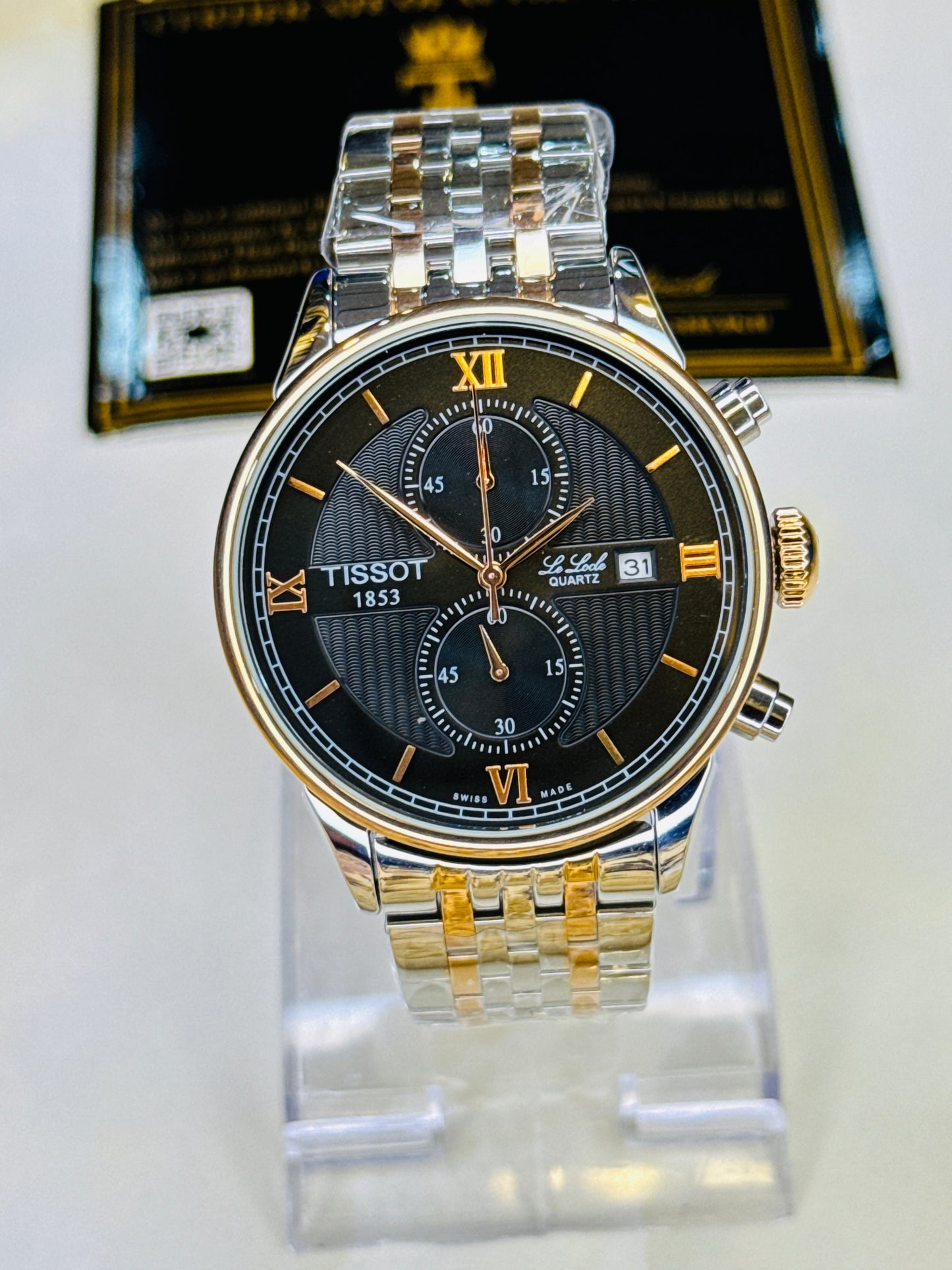 Le Lode Two Tone Chain Chronograph Dial Tissot Watch