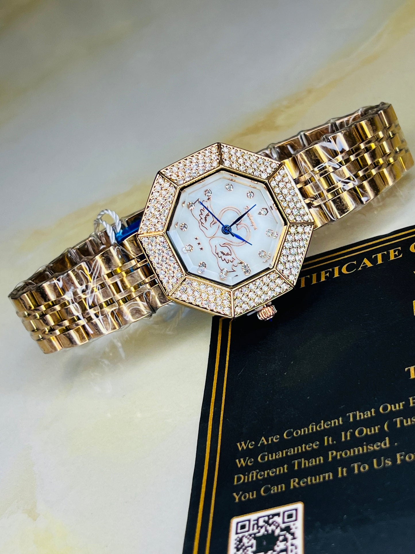 Rose Gold White Octa Kaluuya Watch For Her