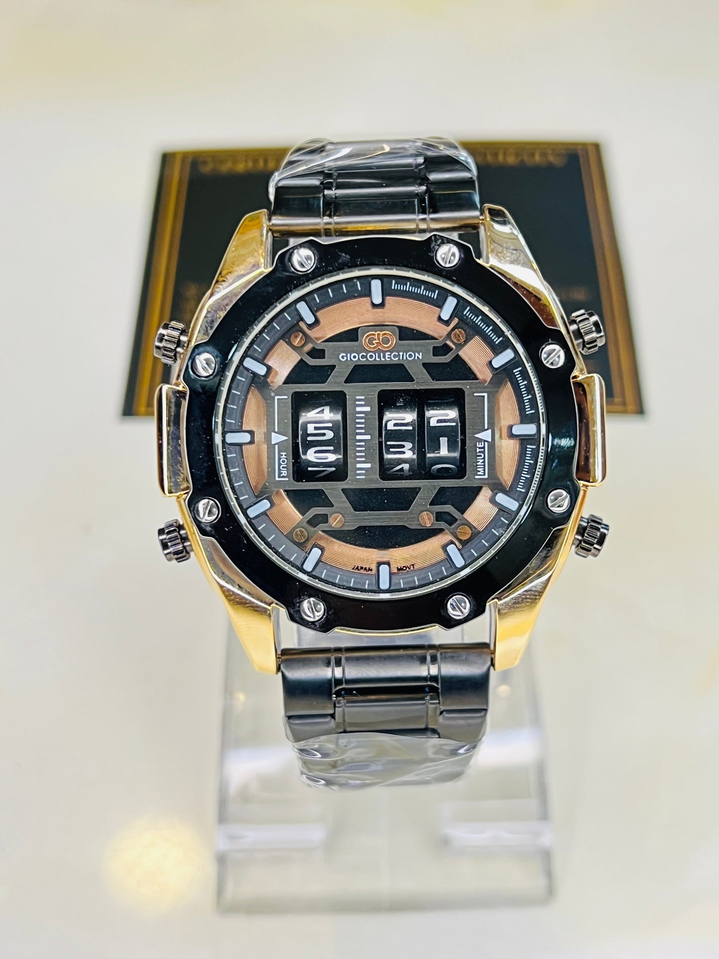 Black Copper Counter Spinning Watch