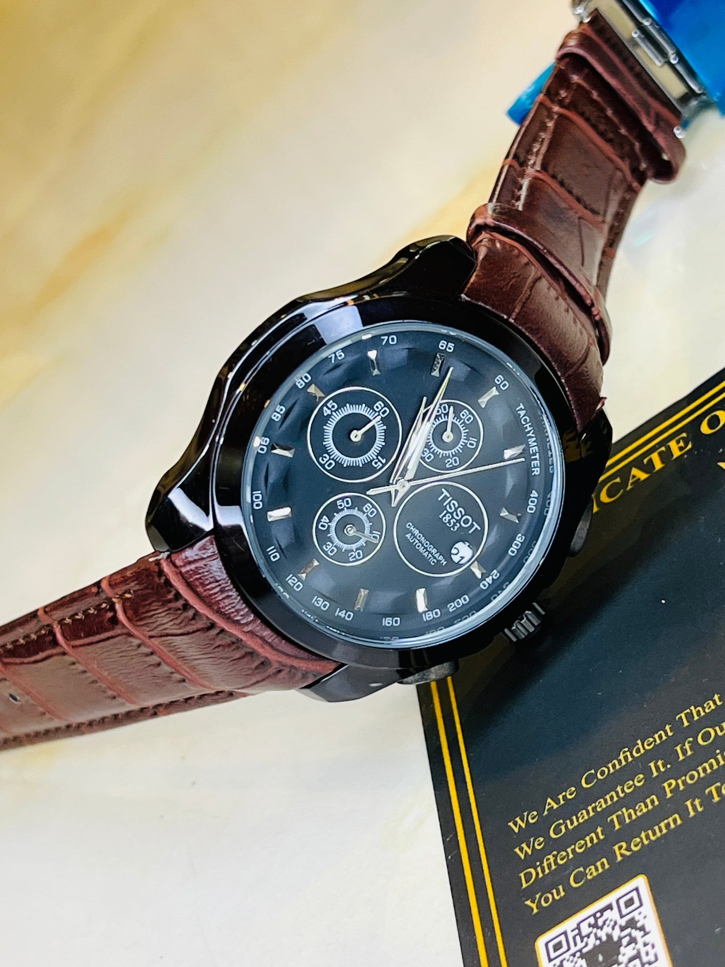 Brown Black Dial Case Tissot 1853 Special Edition Chronograph Watch