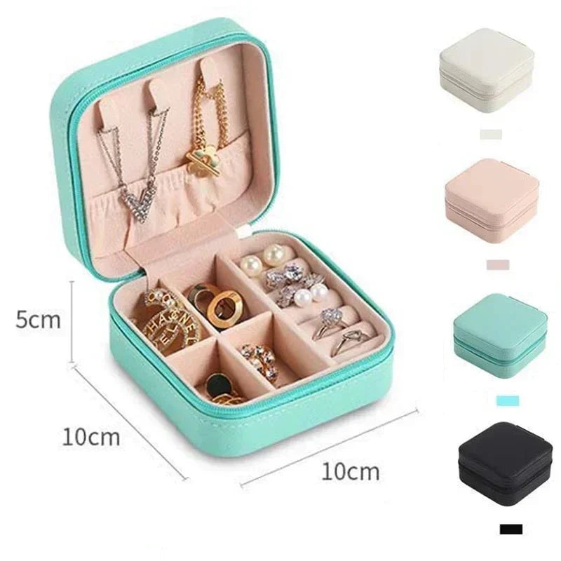Jewelry Organizer Leather Square Box