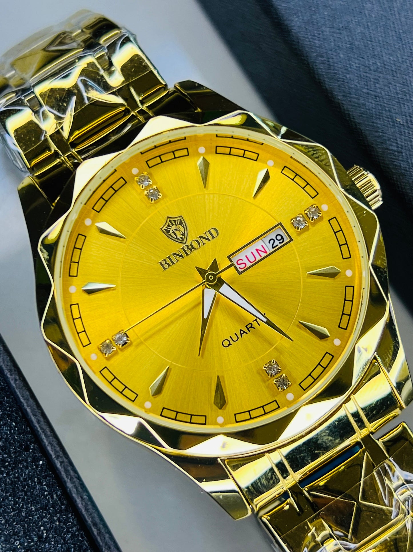 All Gold Binbond Prism Dial Watch
