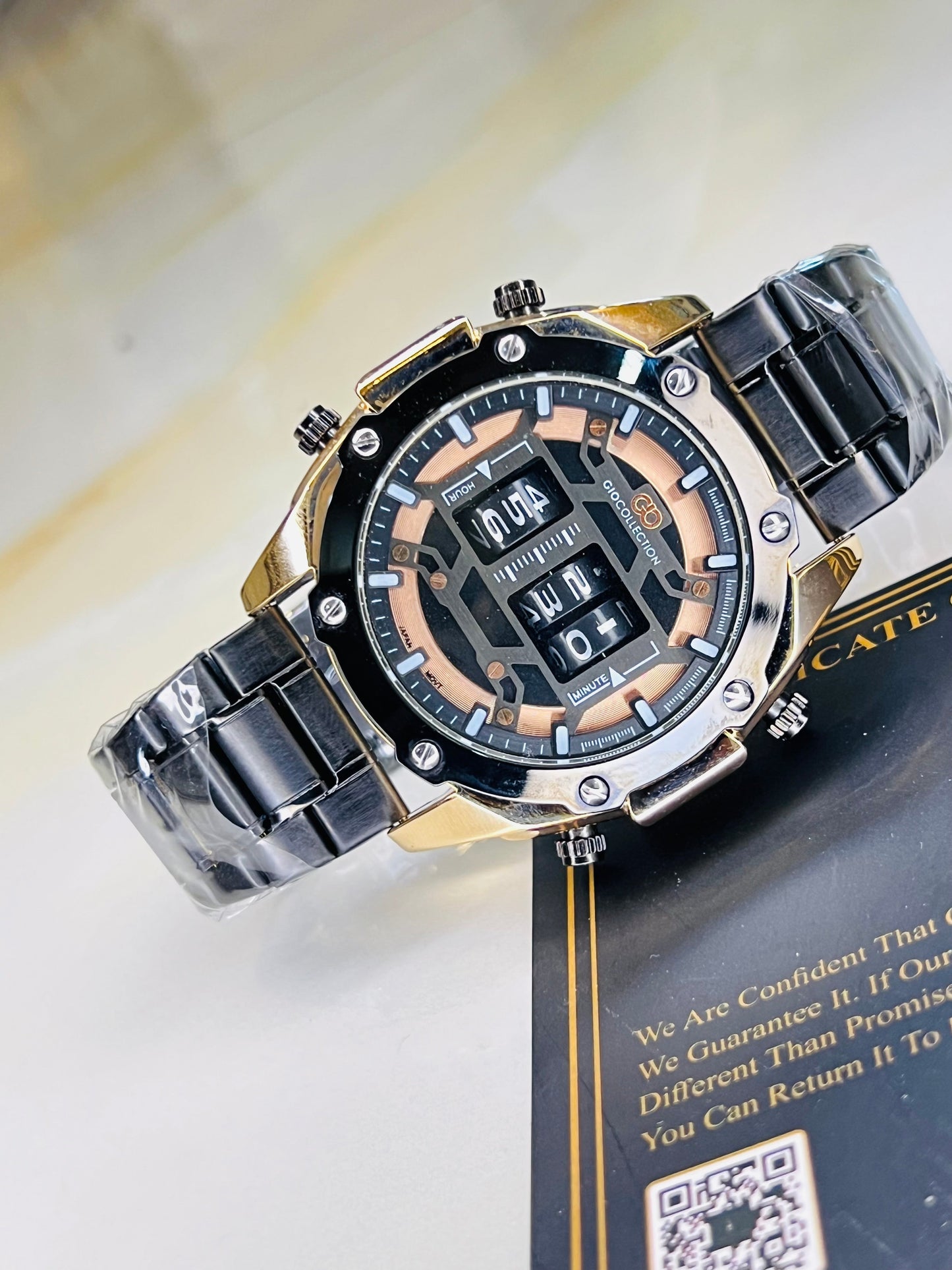 Black Copper Counter Spinning Watch