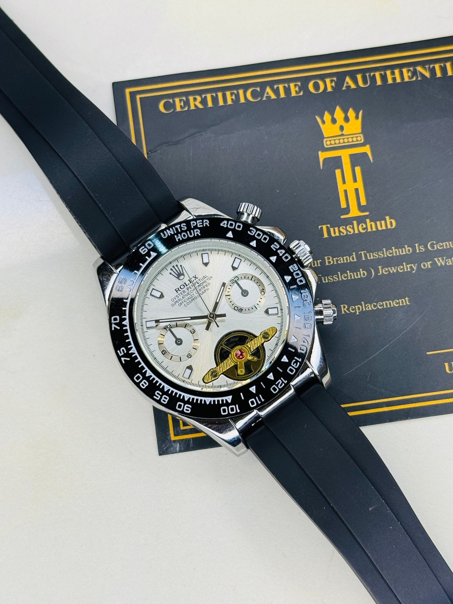 Skeleton Daytona Silver White Watch