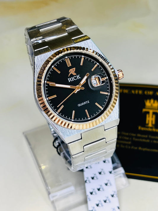 Rick PRX Copper Fluted Silver Black Plain Dial Watch
