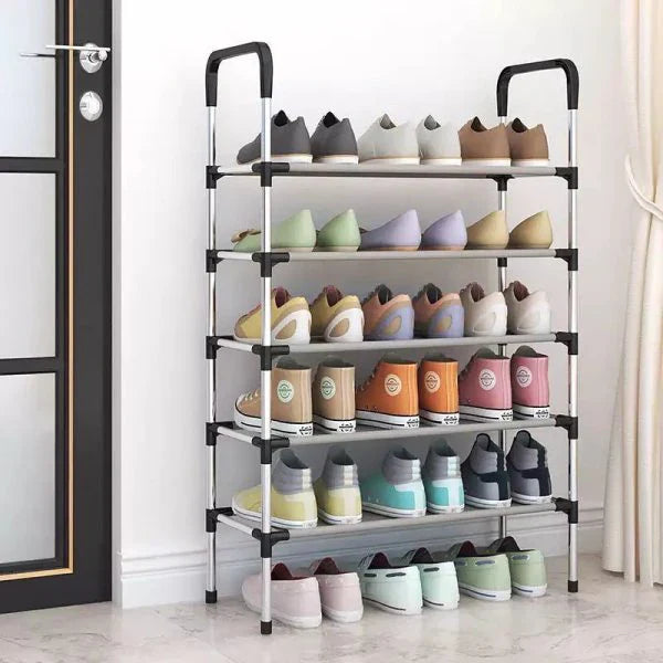 Classic Shoe Rack, Stainless Steel Multilayer Shoe Storage Shelf, Stackable Shoe Rack With Side Support, Easy, Shoe Organizer Holder