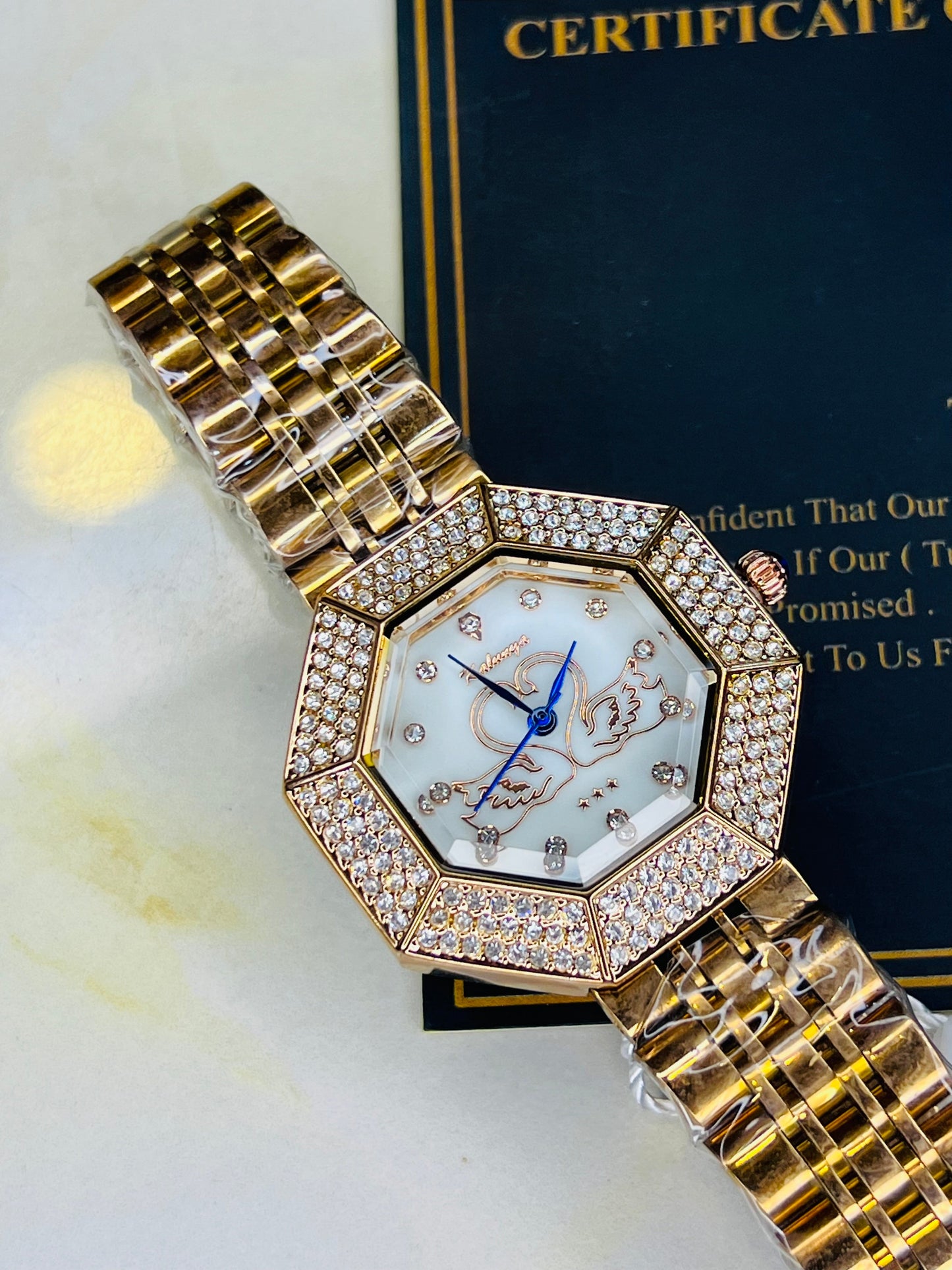 Rose Gold White Octa Kaluuya Watch For Her