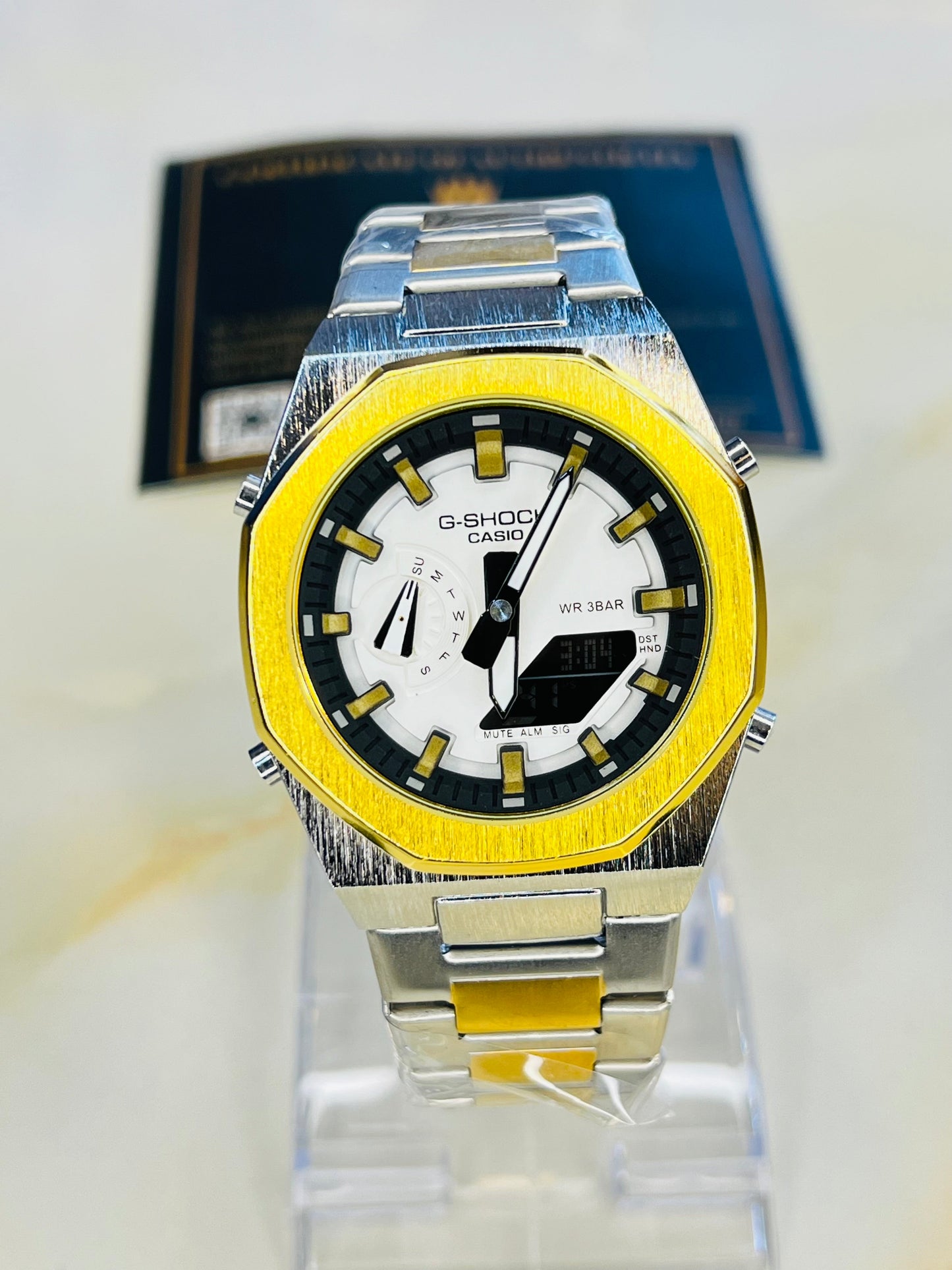 Two Tone G-shock World Time Watch
