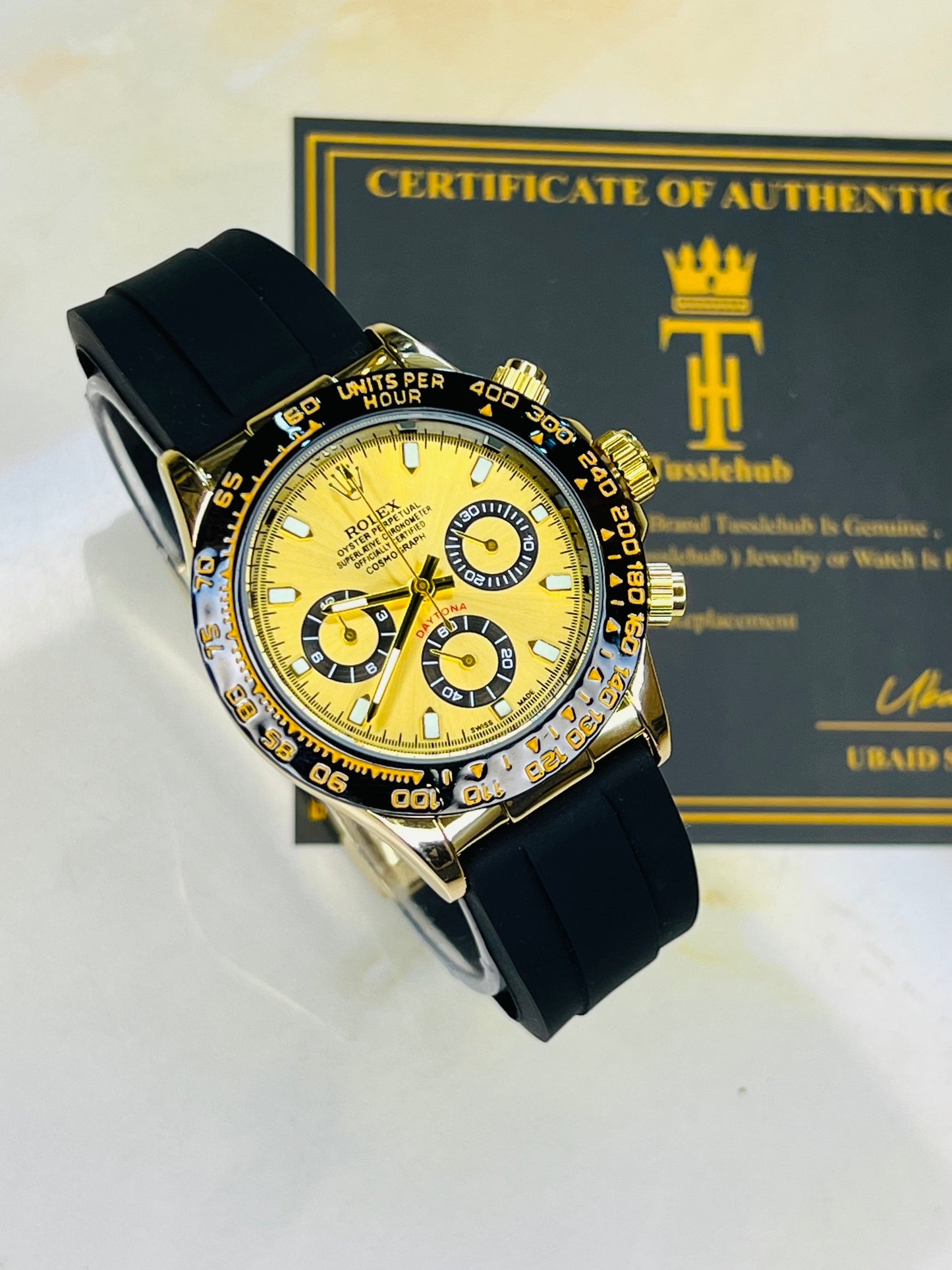 All Gold Daytona Chronographs Dial Watch
