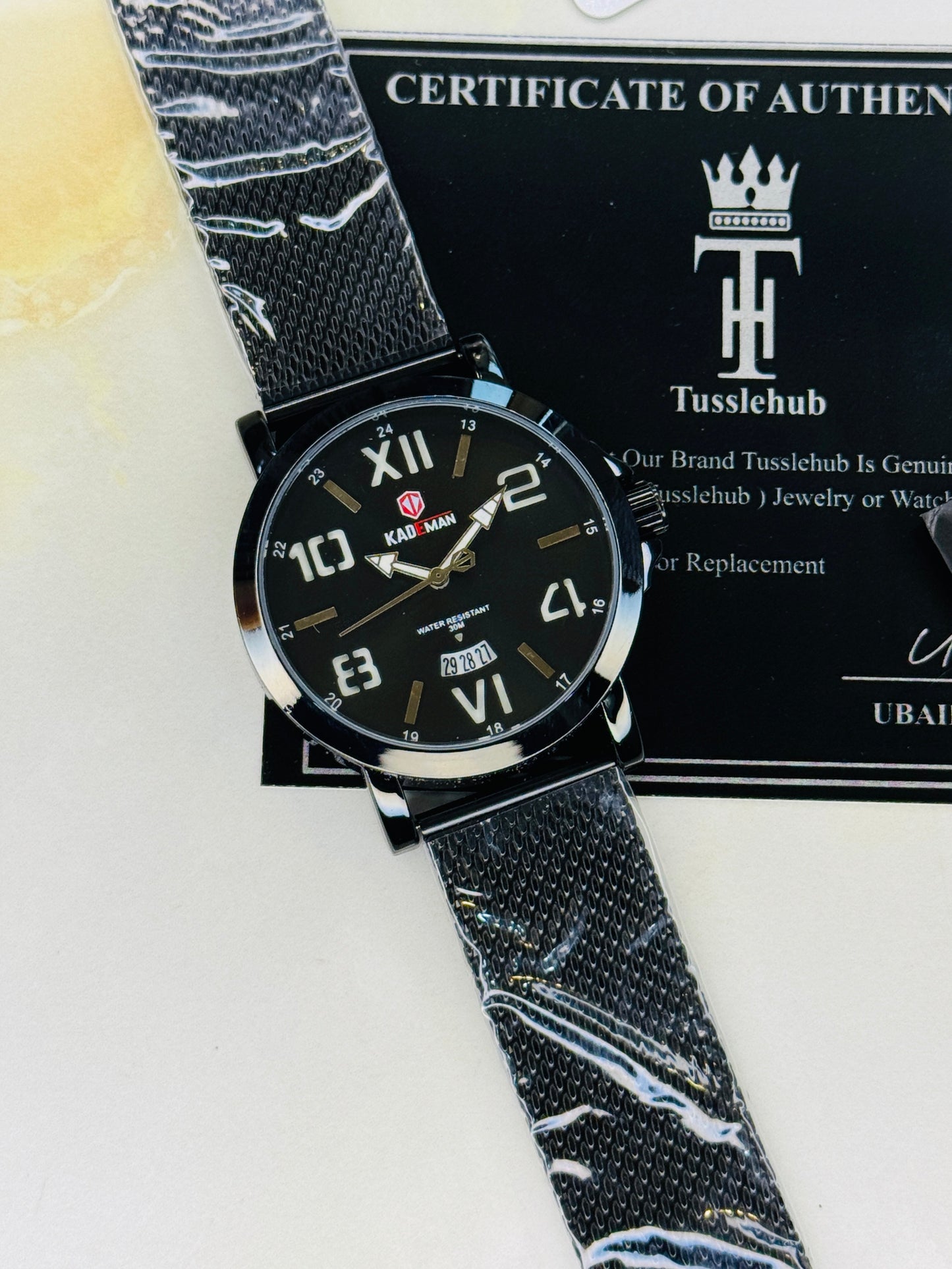Kademan Black Mesh Premium Watch
