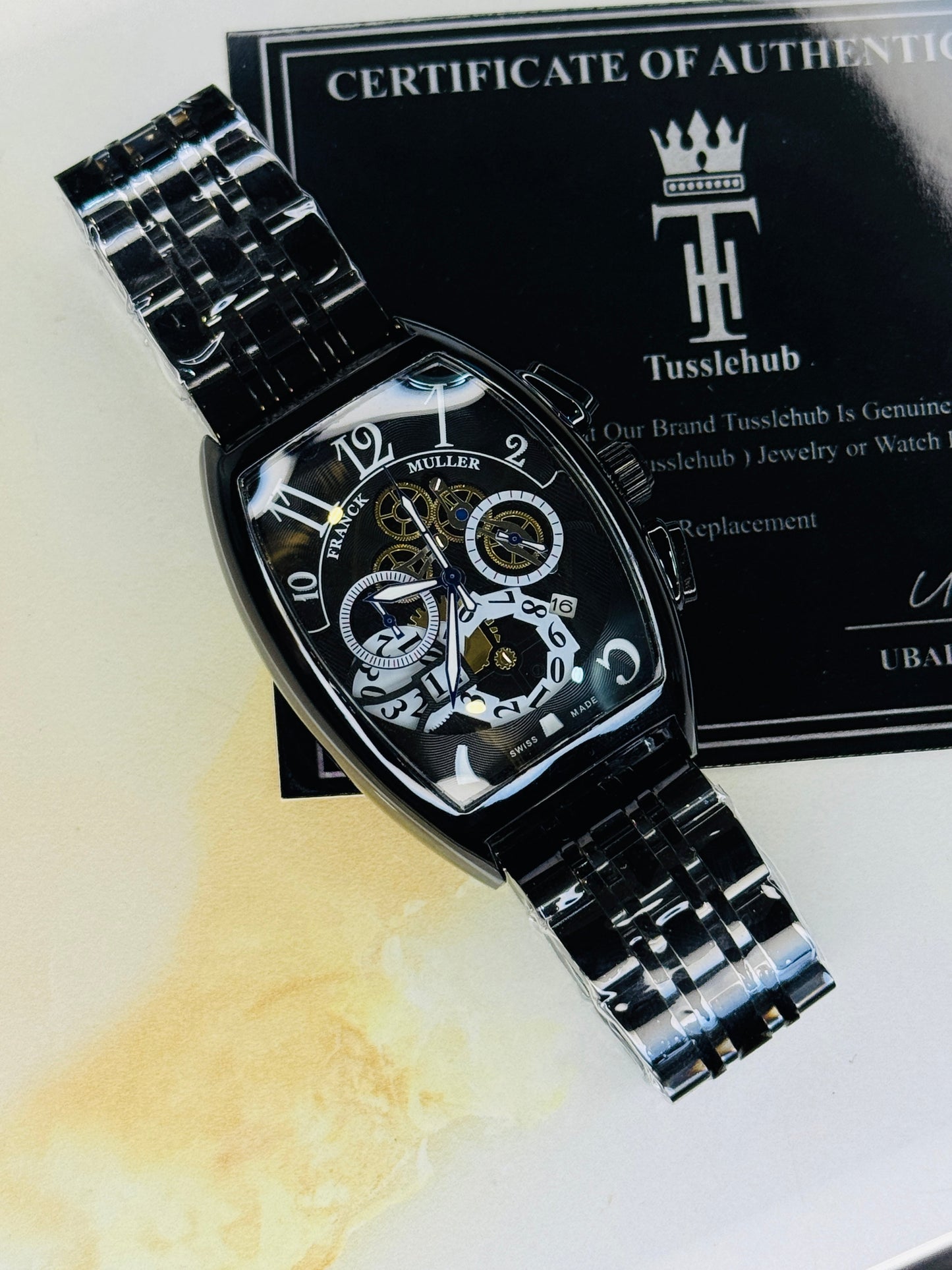 Chain Frank Muller All Black Chronograph Dial Watch