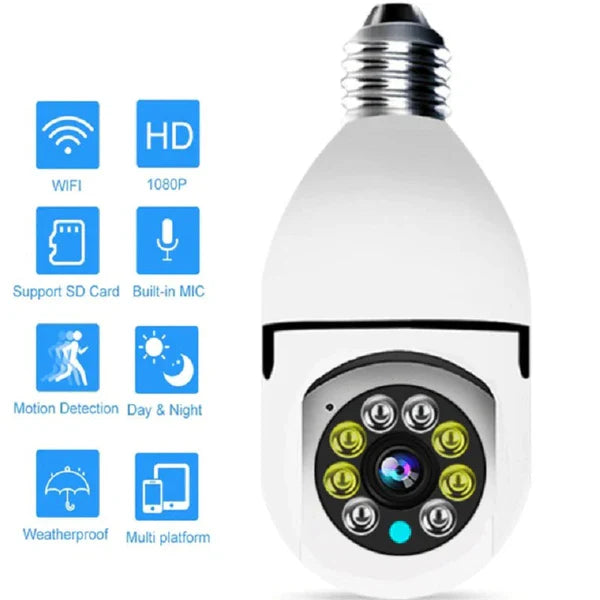 360° Wireless Wifi Panoramic Bulb Camera