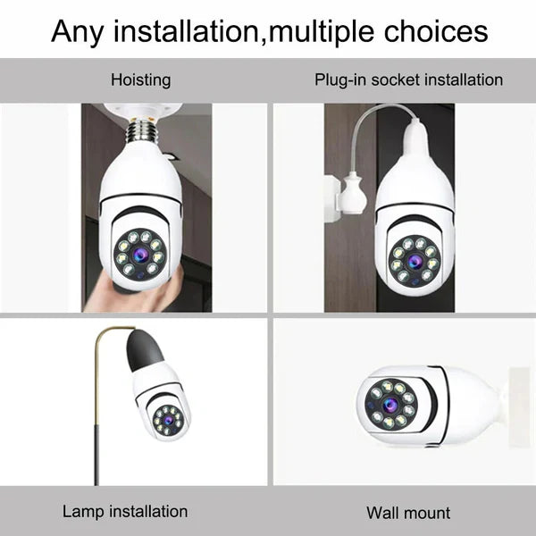360° Wireless Wifi Panoramic Bulb Camera