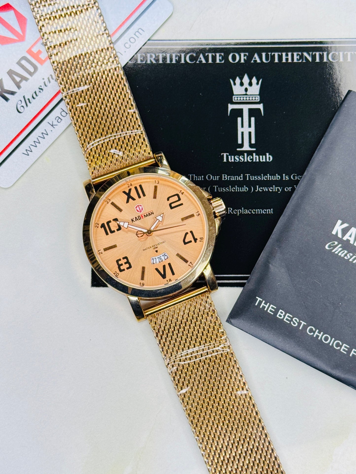 Kademan Rose Gold  Mesh Premium Watch