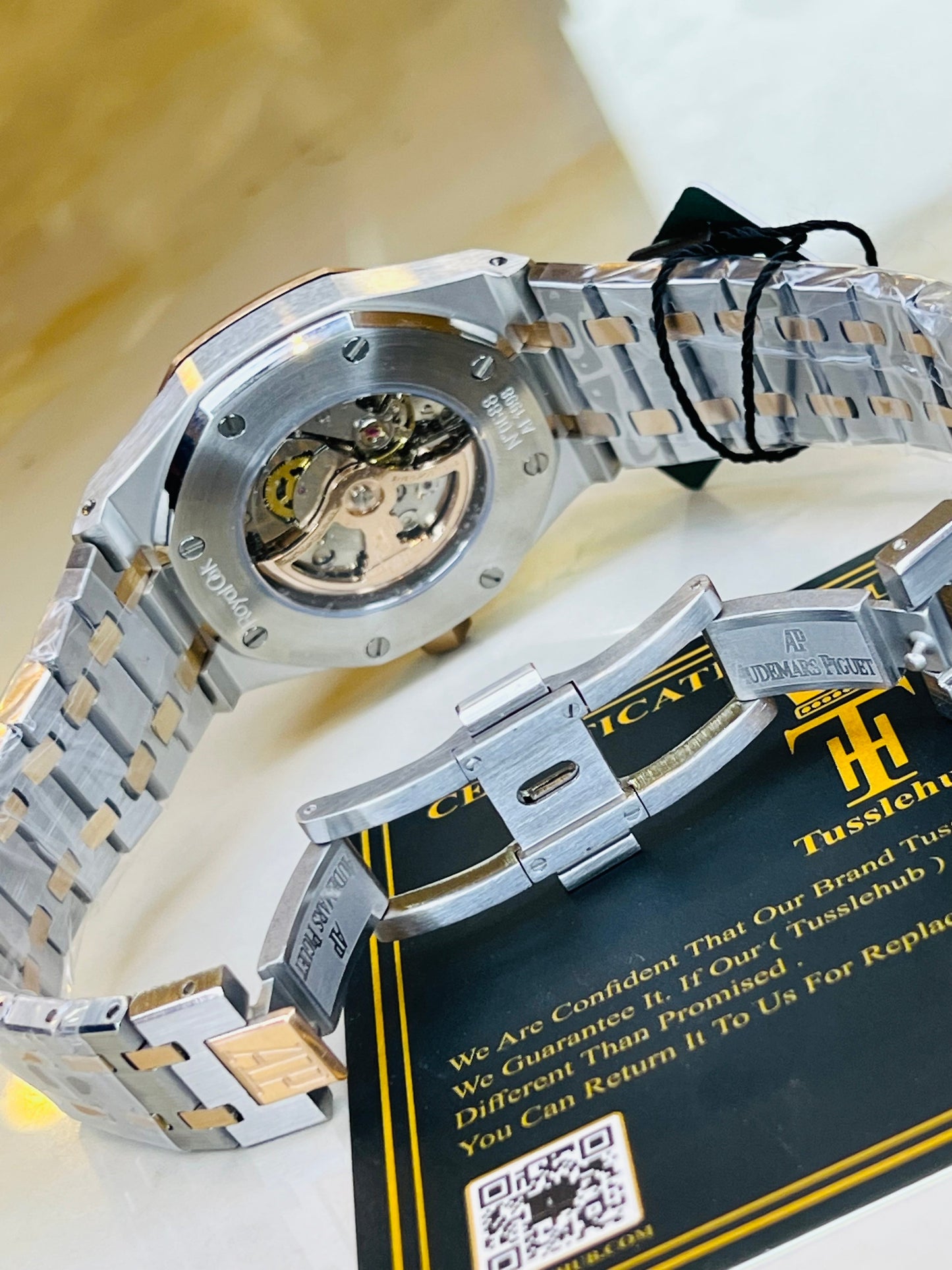 AP Two Tone Automatic Emerald Dial Super Clone Watch