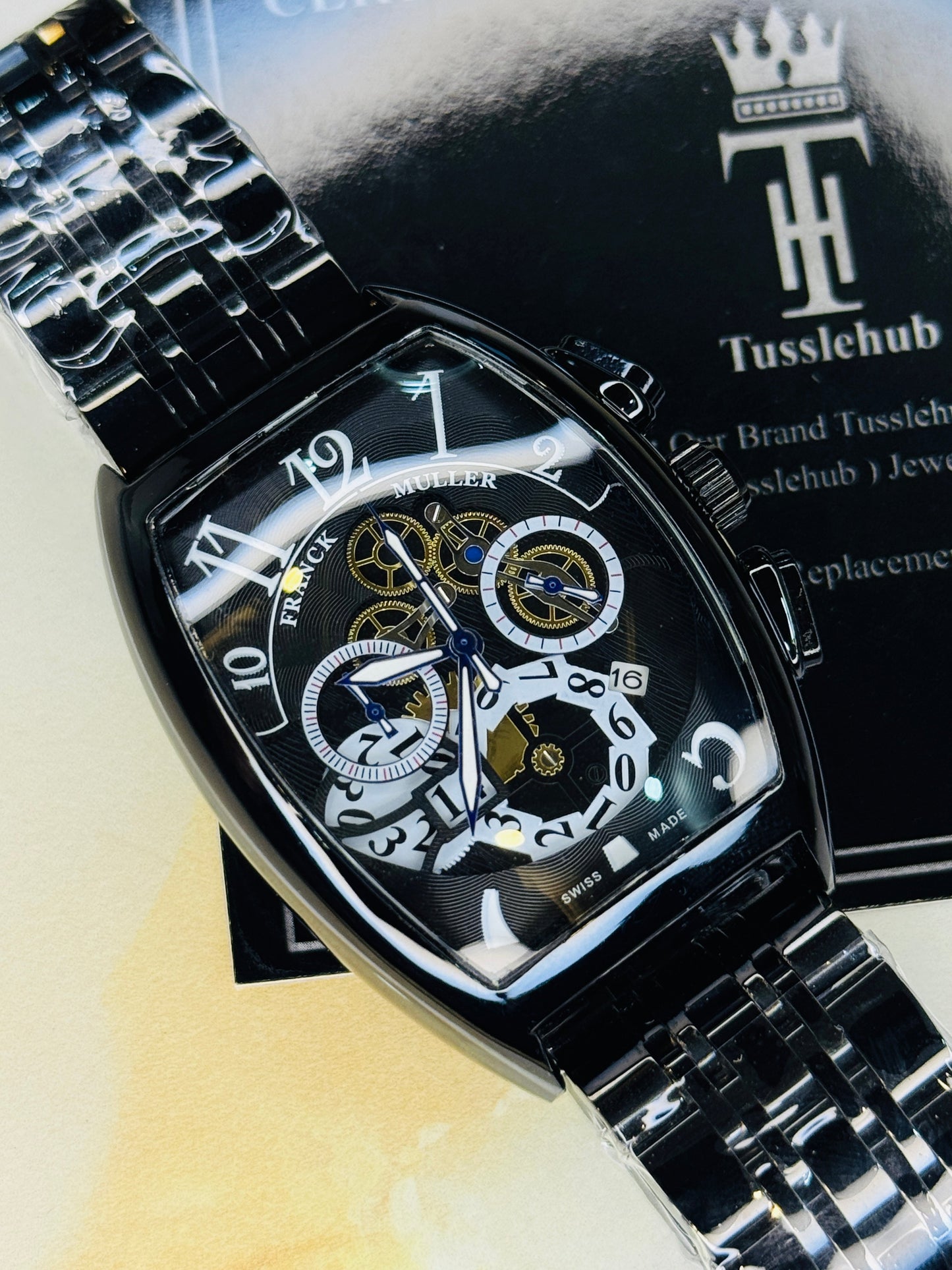 Chain Frank Muller All Black Chronograph Dial Watch