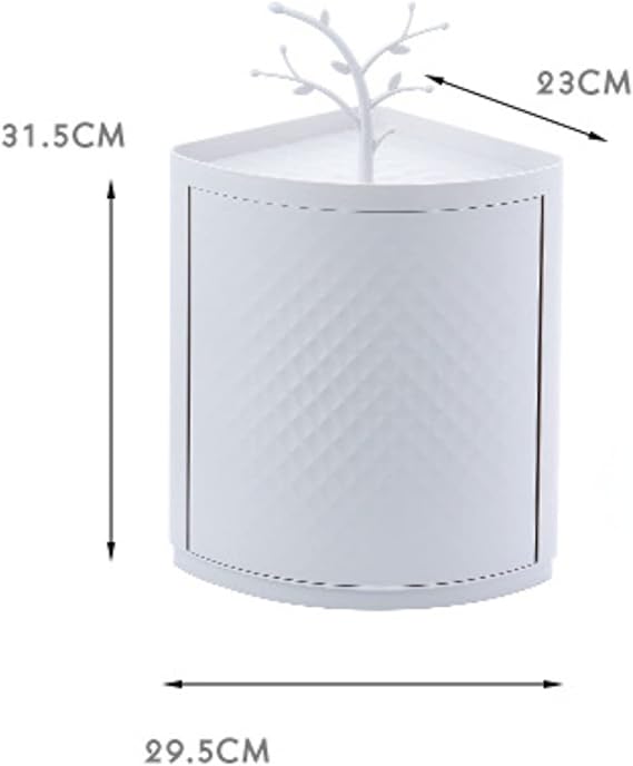 Single  layer Corner Cabinet For Washroom, Kitchen Walls Plastic 360° rotating