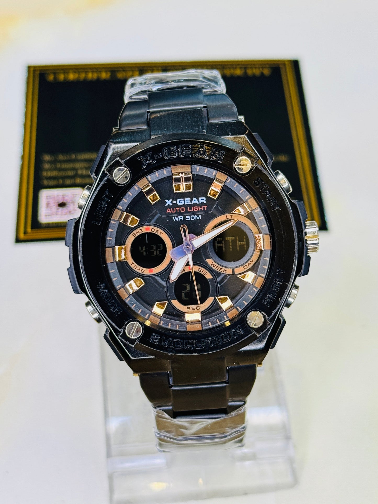 Black Copper X-Gear Evolution Chain Straps Sports Watch