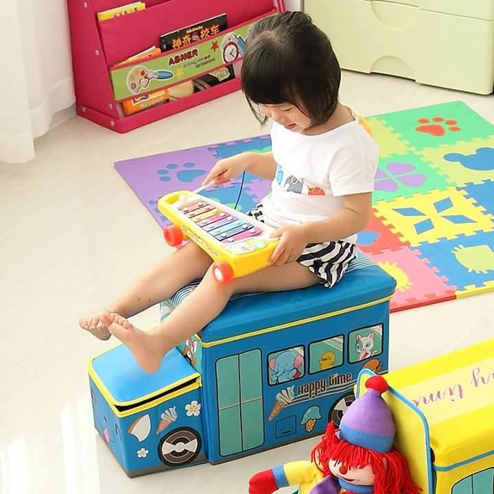 Bus Shape Storage Box (Red) – School Van