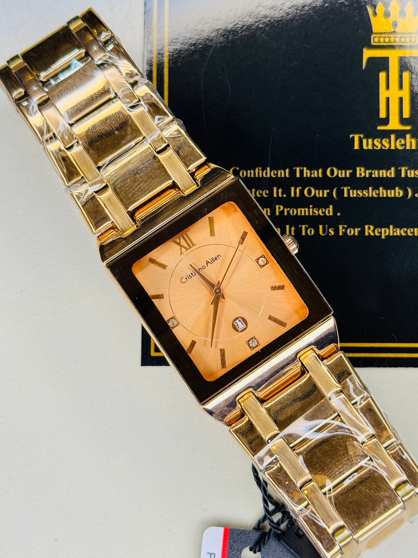 Cristiano Aillen Rose Gold Square Watch