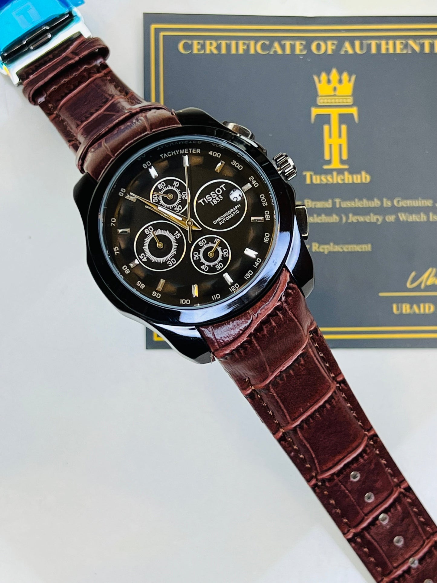 Brown Black Dial Case Tissot 1853 Special Edition Chronograph Watch