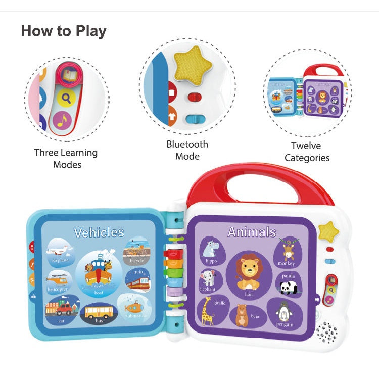 Touch and Learn 108 Words Book with Bluetooth Music and Sound