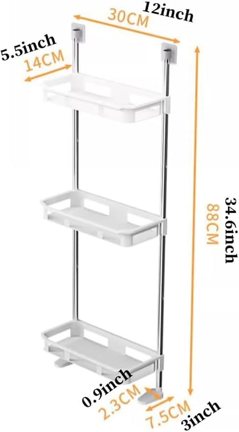 Over the commode storage rack