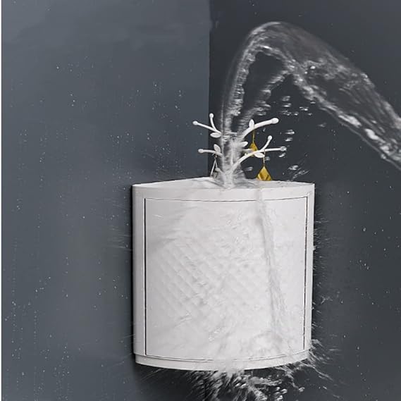 Single  layer Corner Cabinet For Washroom, Kitchen Walls Plastic 360° rotating