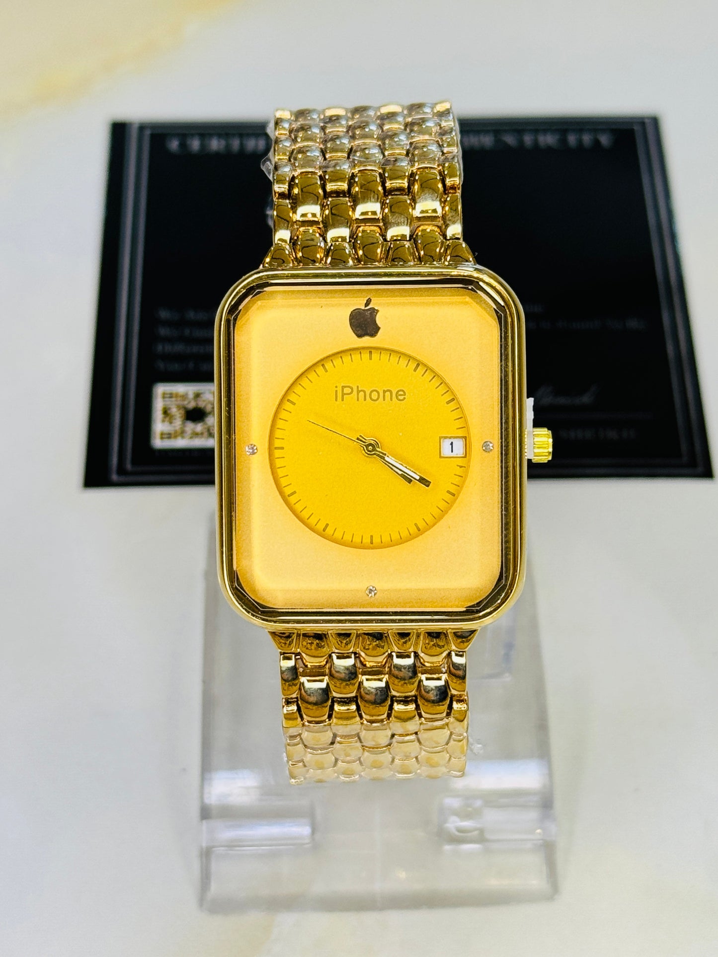 all gold apple seamer platinum watch