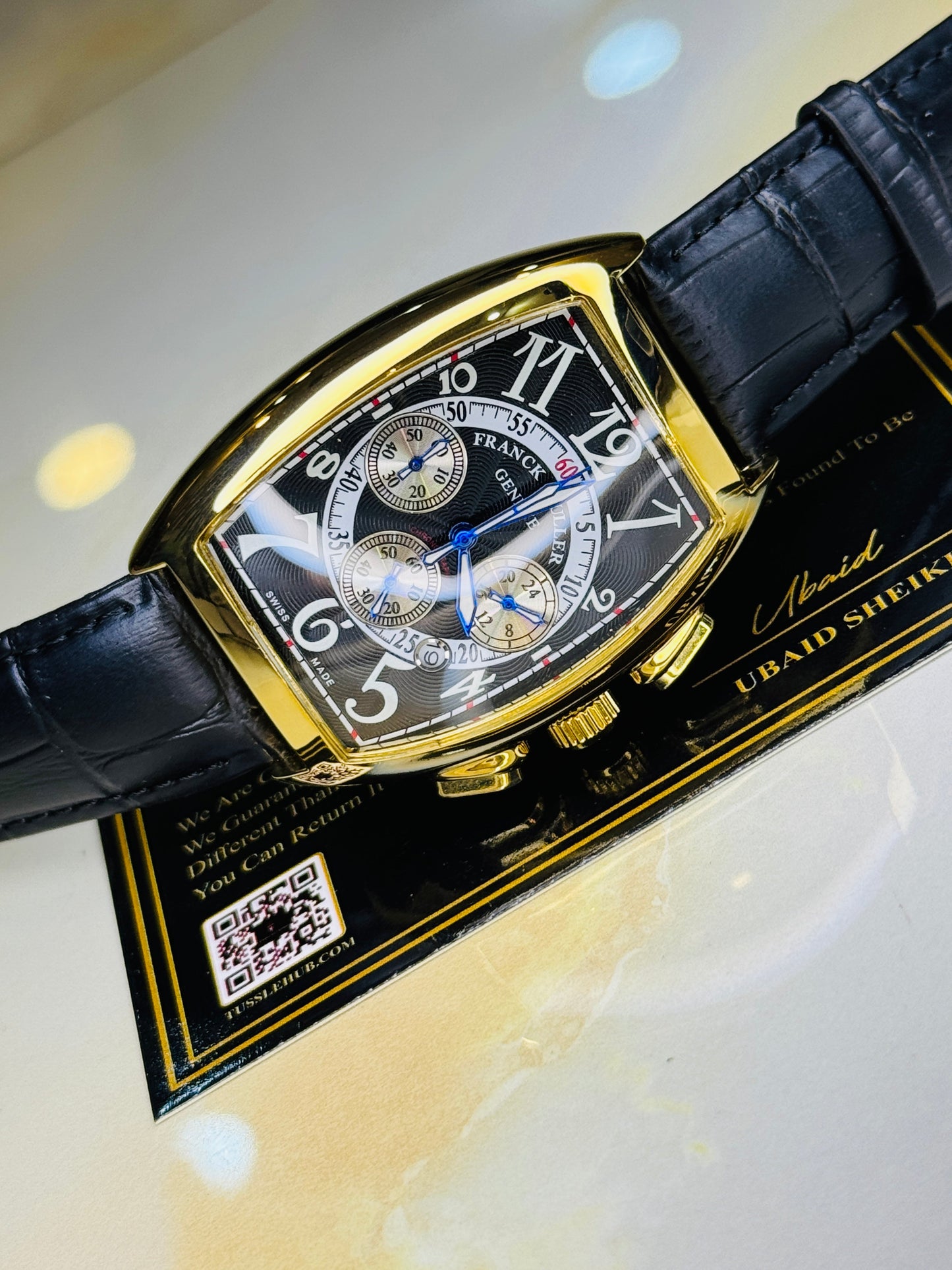 Frank Muller Black Gold Black Chronograph Dial Watch