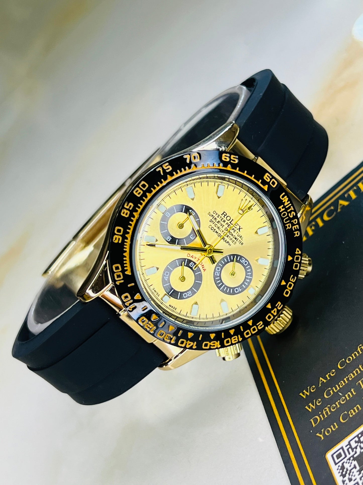 All Gold Daytona Chronographs Dial Watch