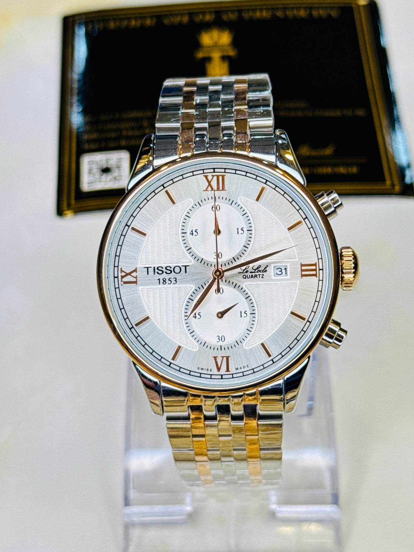 Le Lode Two Tone Chain Chronograph Dial Tissot Watch