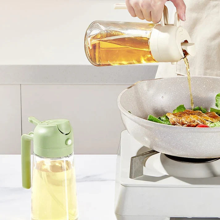 2 in 1 Glass Oil Sprayer & Dispenser