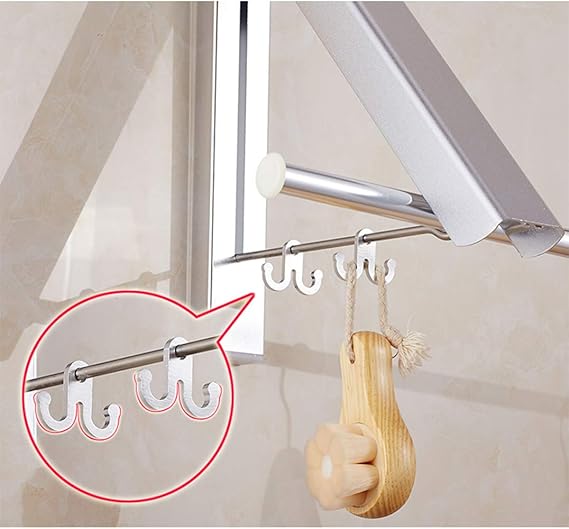 Wall Mount Adjustable Clothes Hanger Rack