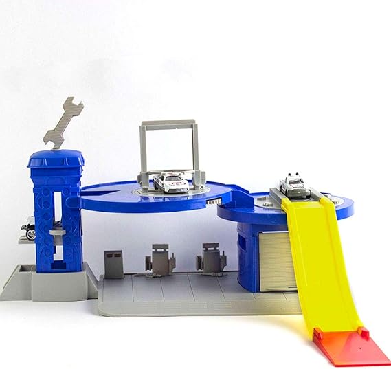 Police Parking (Garage) Track Set Toy, Multicolor, 1-64 ,Alloy Car Model