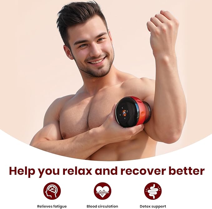 Rechargeable Vacuum Cupping Massage Anti Cellulite Magnet Therapy Wireless Guasha Scraping Fat Burner Slimming Body Scraping Cupping Hajama