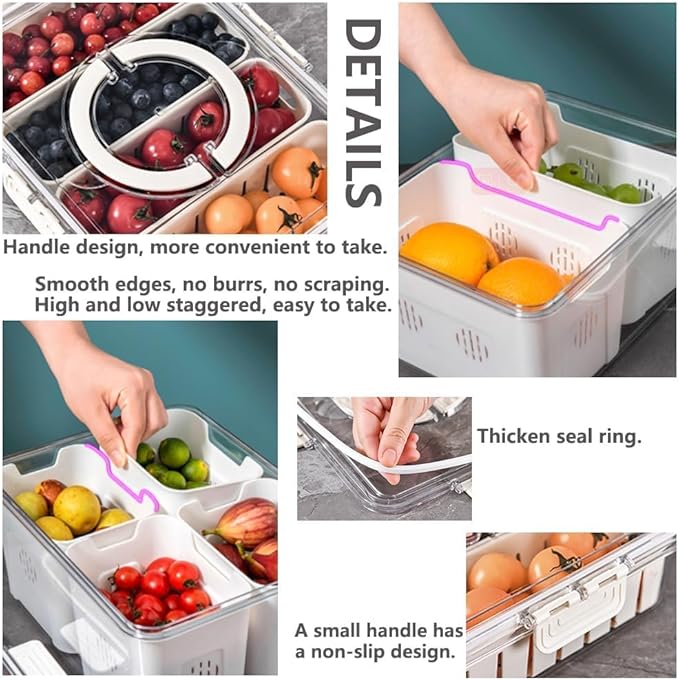 Acrylic 4 Grid Storage Box