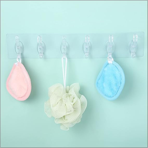 PACK OF 4 Transparent 6Hook Patt
