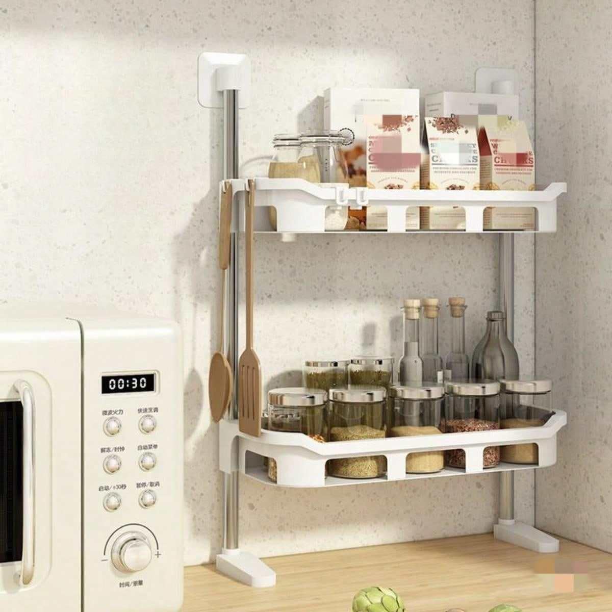 Over the commode storage rack