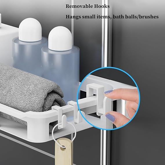 Over the commode storage rack