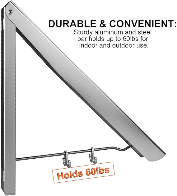 Wall Mount Adjustable Clothes Hanger Rack