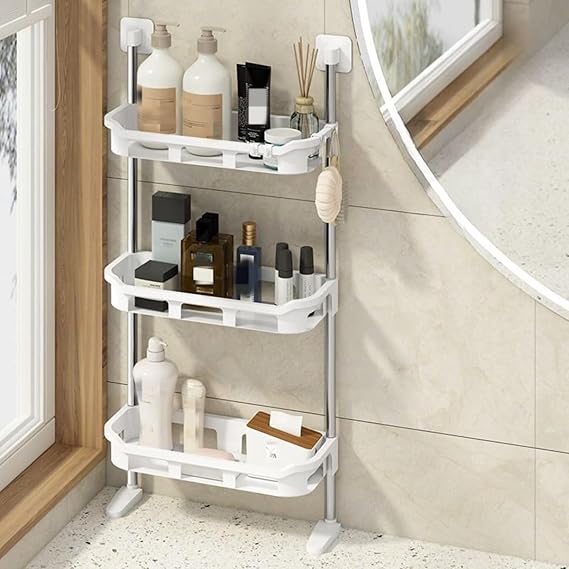 Over the commode storage rack