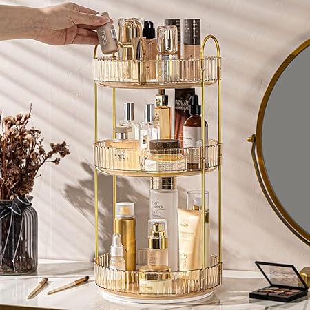 3Layer Rotating Cosmetic Organizer Rack