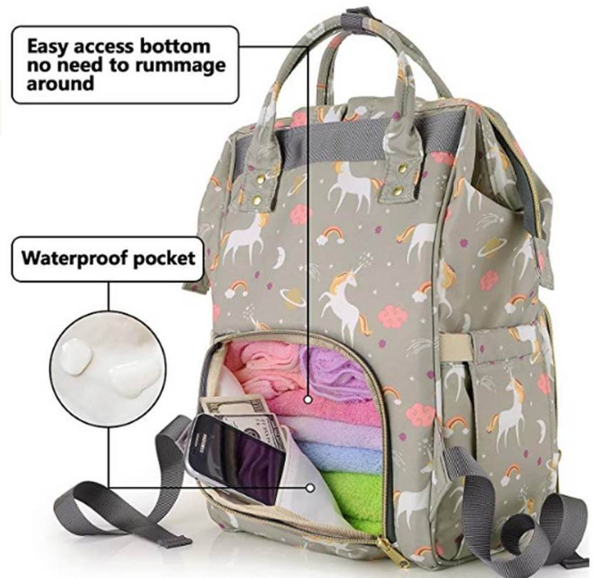 Unicorn Printed Diaper Backpack